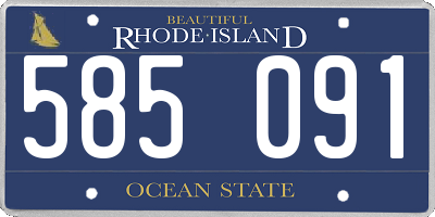 RI license plate 585091