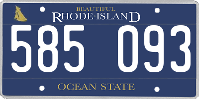 RI license plate 585093