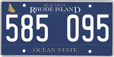RI license plate 585095