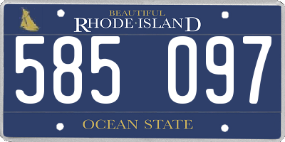 RI license plate 585097
