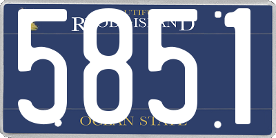 RI license plate 5851
