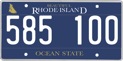 RI license plate 585100