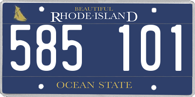 RI license plate 585101
