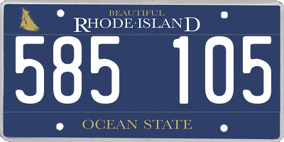 RI license plate 585105