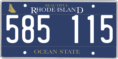RI license plate 585115