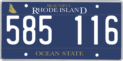 RI license plate 585116