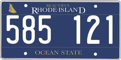 RI license plate 585121