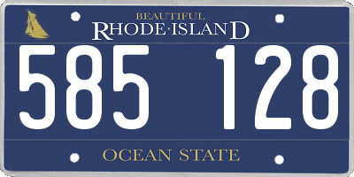 RI license plate 585128