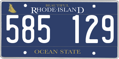RI license plate 585129