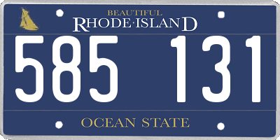 RI license plate 585131