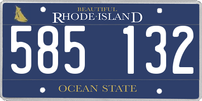 RI license plate 585132