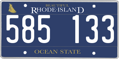 RI license plate 585133