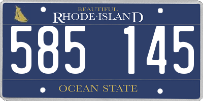 RI license plate 585145