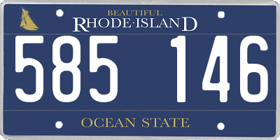 RI license plate 585146