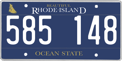RI license plate 585148