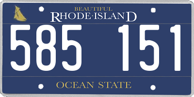 RI license plate 585151