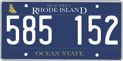 RI license plate 585152