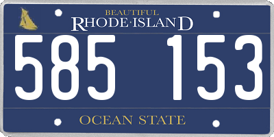 RI license plate 585153