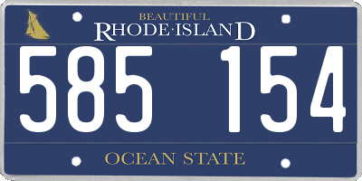 RI license plate 585154