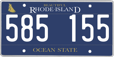 RI license plate 585155