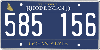 RI license plate 585156