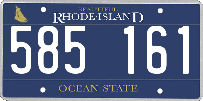 RI license plate 585161