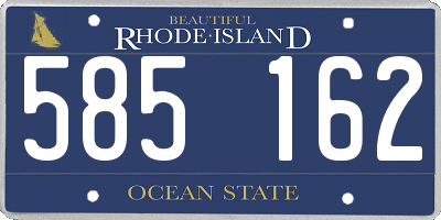 RI license plate 585162