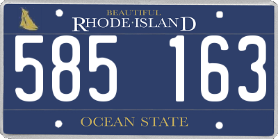 RI license plate 585163