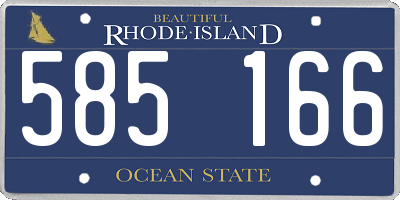 RI license plate 585166