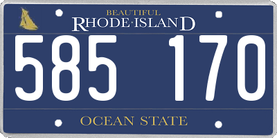 RI license plate 585170