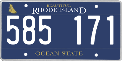 RI license plate 585171