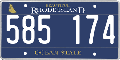 RI license plate 585174