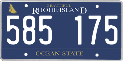 RI license plate 585175