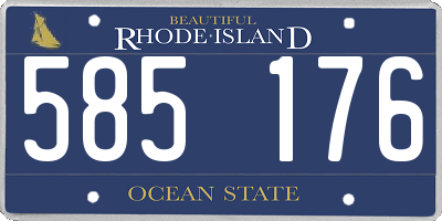 RI license plate 585176