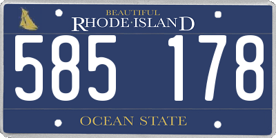 RI license plate 585178