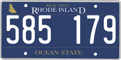 RI license plate 585179
