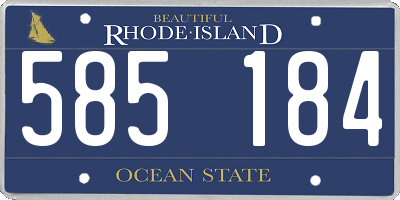 RI license plate 585184