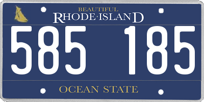 RI license plate 585185