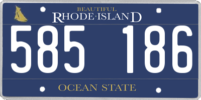 RI license plate 585186