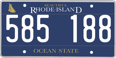 RI license plate 585188