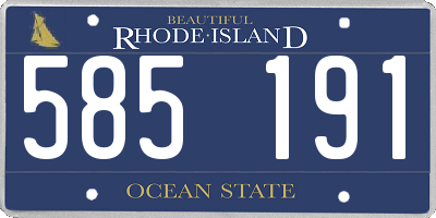 RI license plate 585191