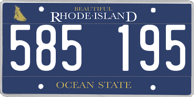 RI license plate 585195