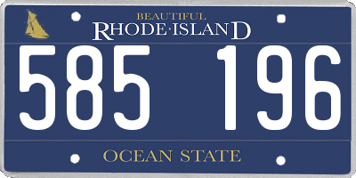 RI license plate 585196