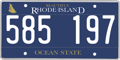 RI license plate 585197