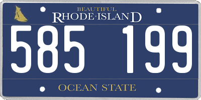 RI license plate 585199