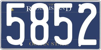 RI license plate 5852