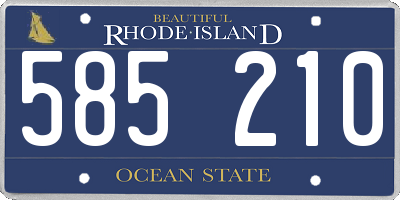 RI license plate 585210