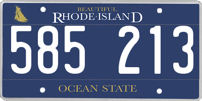 RI license plate 585213