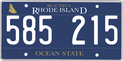 RI license plate 585215