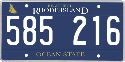 RI license plate 585216